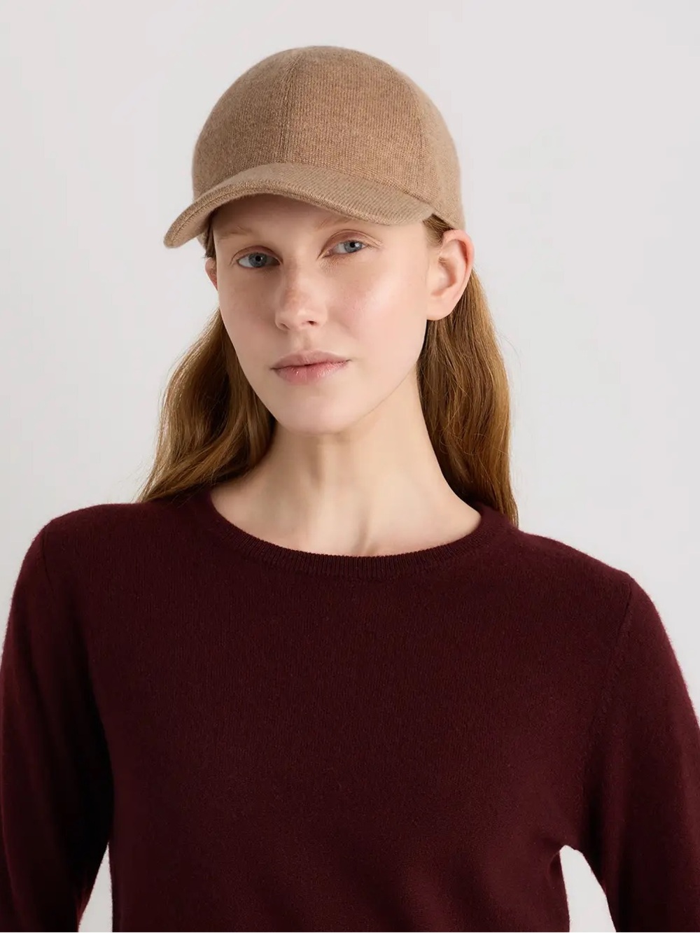 QUINCE Cashmere Baseball Cap Unisex XS/S Teak 8452